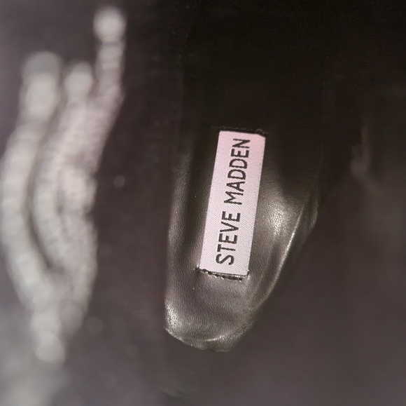 STEVE MADDEN Black Platforms Boots Size9.5 - Picture 9 of 10